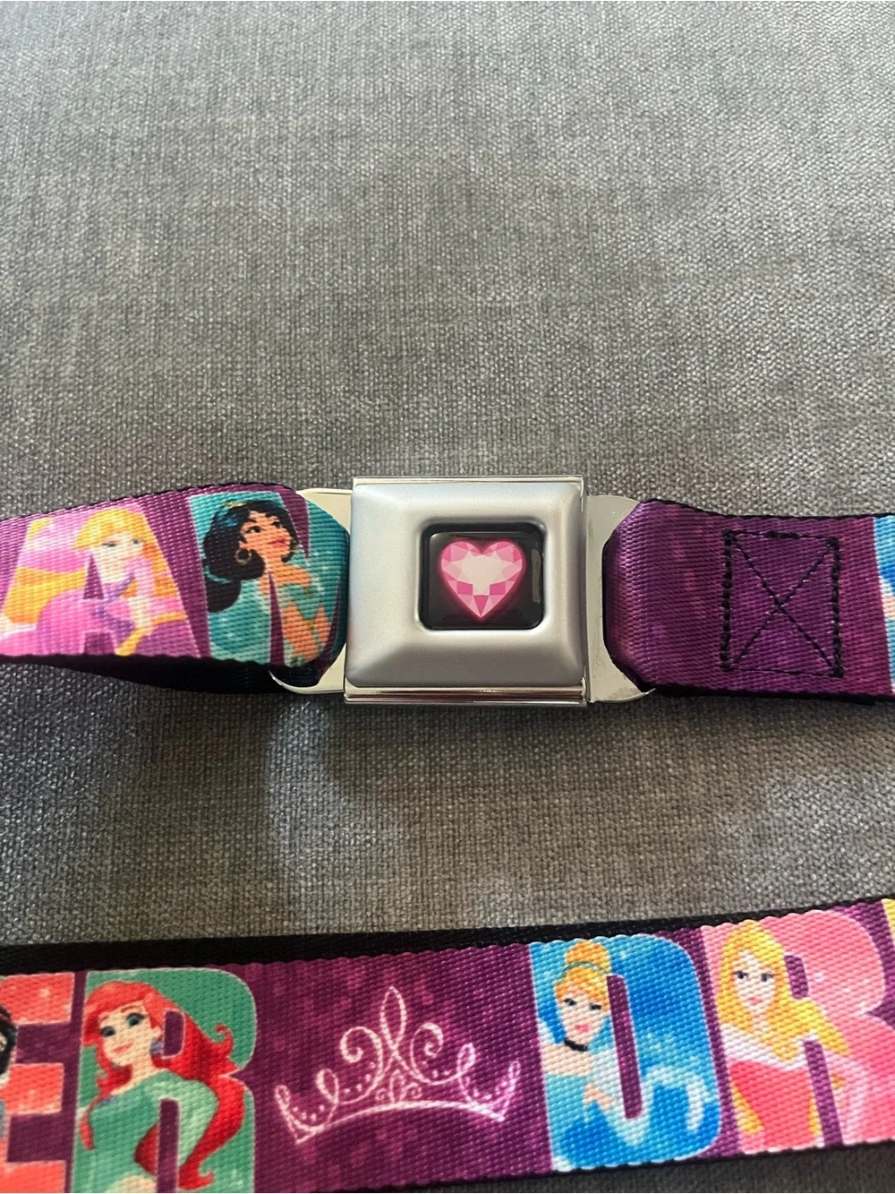 Buckle-Down Purple Multicolor Disney Princess Seatbelt Belt